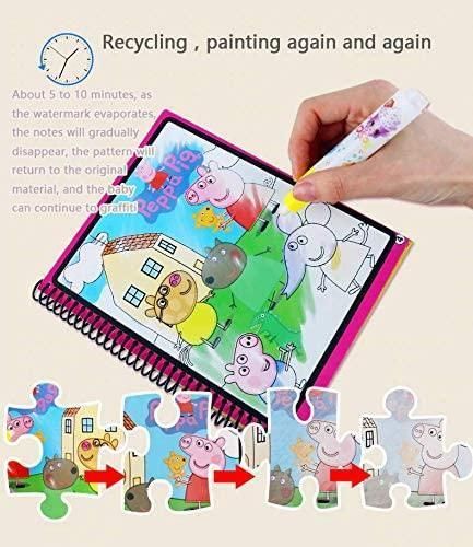 Kid's Reusable Magical Water Painting Practice Book(Set Of 6)